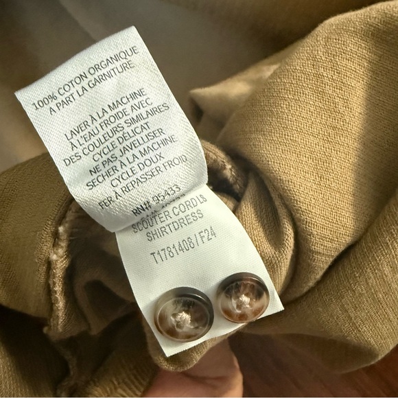 NWT Toad & Co. Scouter Cord Shirtdress Honey Brown M - Picture 9 of 10